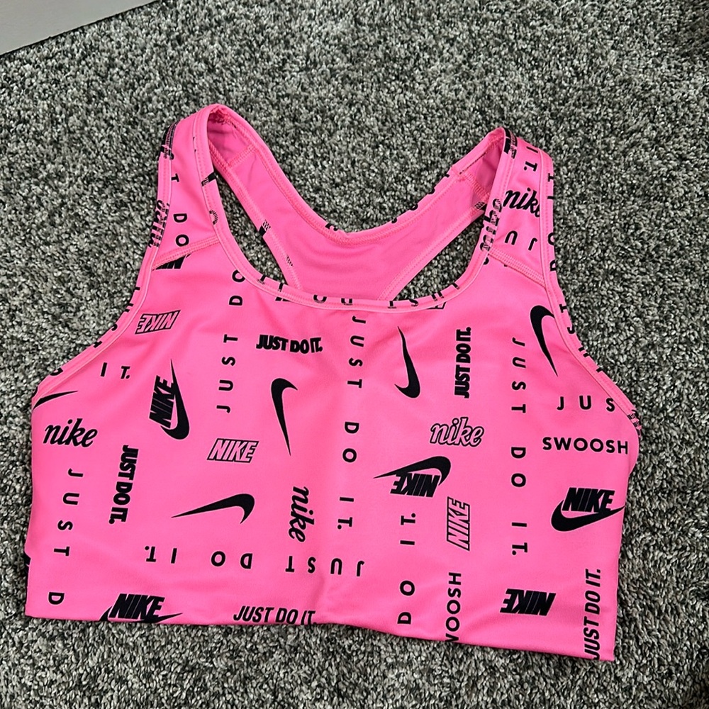 Nike Ladies Hot Pink Padded Sports Bra